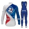 Set Fietsshirt Lange Mouw + Lange Koersbroek 2017 FDJ Dames N001